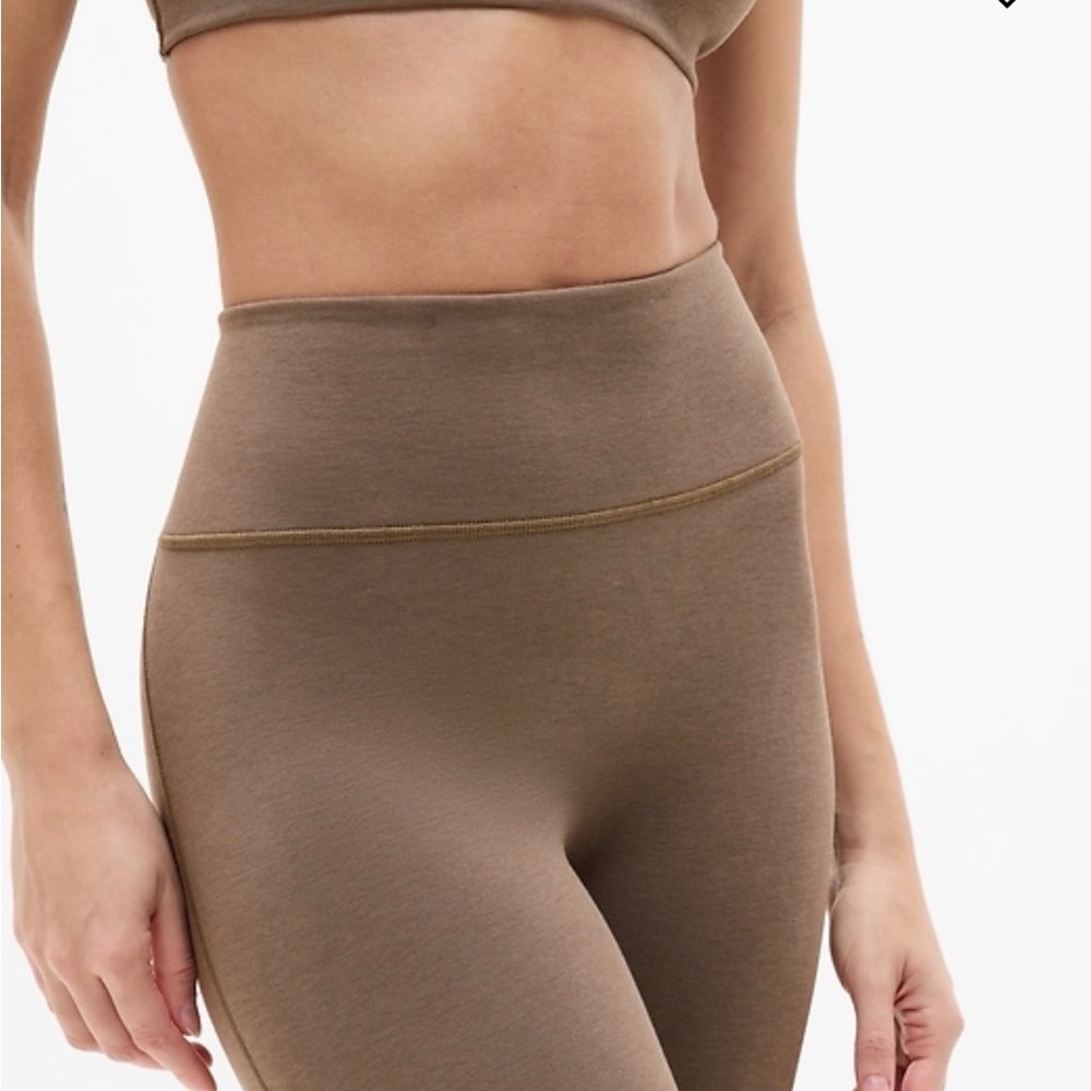 Athleta Taupe High-Waisted Leggings